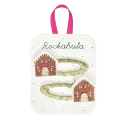 Poespas Haaraccessoires^Haarknipjes gingerbread house | 2 stuks | Rockahula