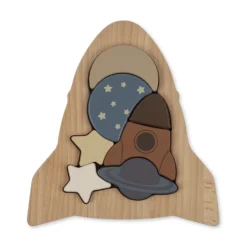 Konges Slojd Puzzels | Houten Speelgoed^Houten puzzel raket | Multi color |