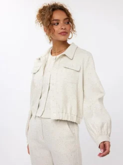 DAMES Ydence Co-ords | Jacks & Jassen^Jacket Jinte | Ecru |