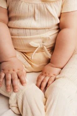 DAMES Baje Studio Broeken & Leggings | Broeken & Leggings^Jersey pointelle legging Catarina | Creme oat |