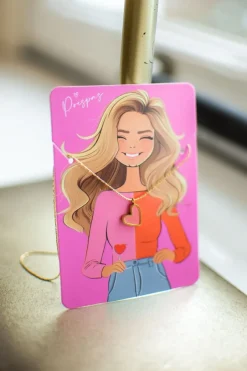 DAMES Studio Poespas Sieraden | Snøpskes^Ketting falling in love | Roze/goud |