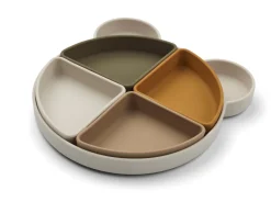 Poespas Kinderservies^Kinderbord met vakjes Arne | Liewood