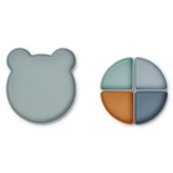 Poespas Kinderservies^Kinderbord met vakjes Arne | Liewood