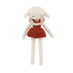 Patti Oslo Knuffels^Knuffel Luna Lamb | Cream/burgundy |