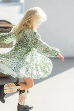 DAMES Konges Slojd Jurken & Salopettes | Jurken^Lila sequins dress | Green |