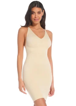 DAMES MAGIC Bodyfashion Lingerie | Jurken^Low back/low front dress | Latte |