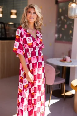 DAMES Studio Poespas Jurken^Maxi dress Kim   | Multicolor | Je m鈥檃ppelle x Poespas