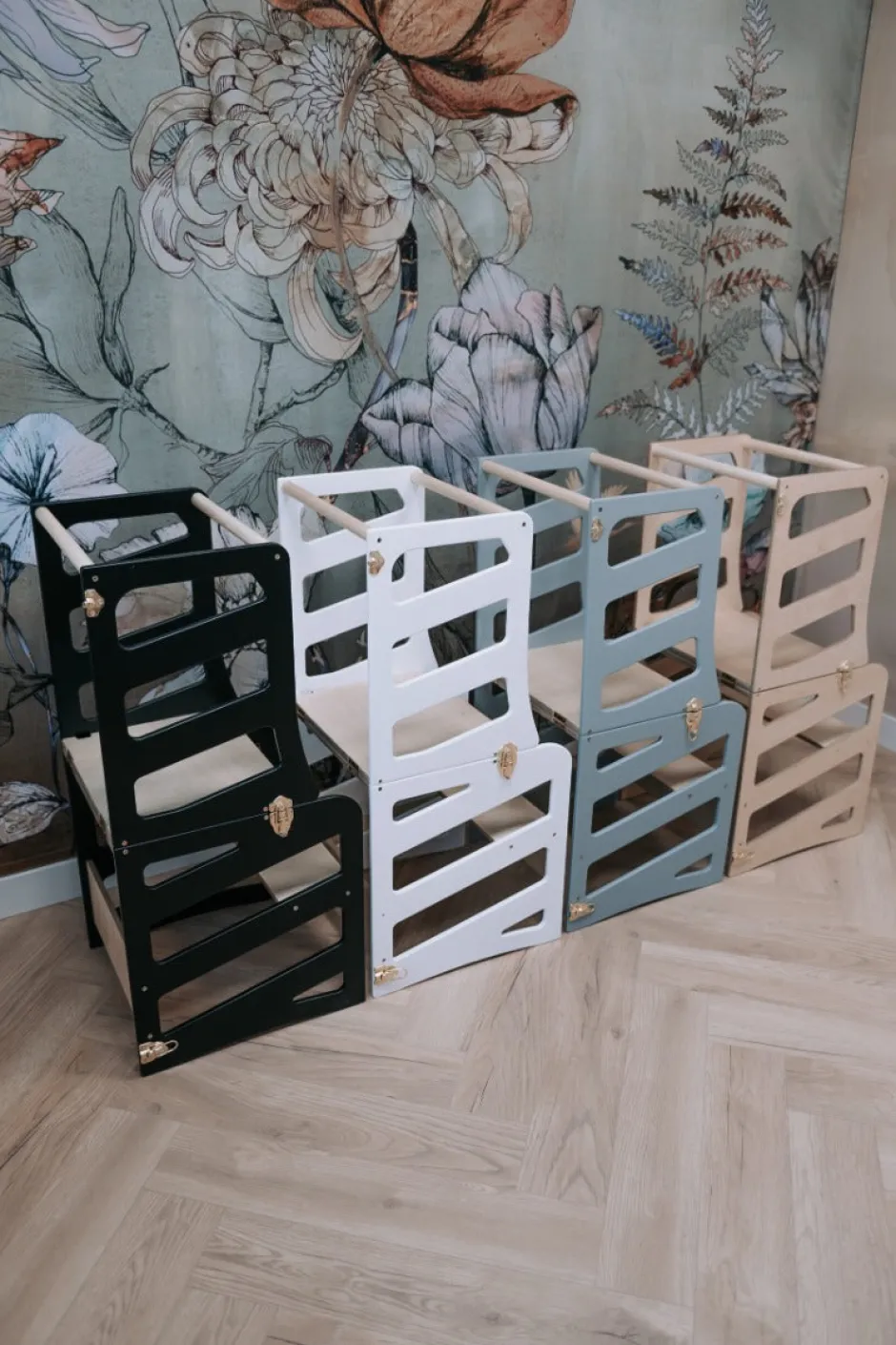 Poespas Houten Speelgoed | Educatief Speelgoed^Modulair kidsmeubel | Keukenkruk | Bureau | Glijbaan