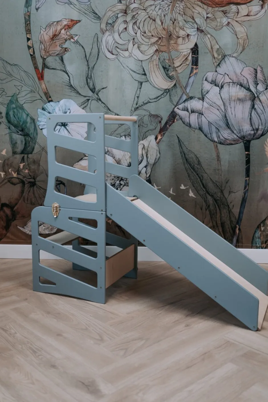 Poespas Houten Speelgoed | Educatief Speelgoed^Modulair kidsmeubel | Keukenkruk | Bureau | Glijbaan