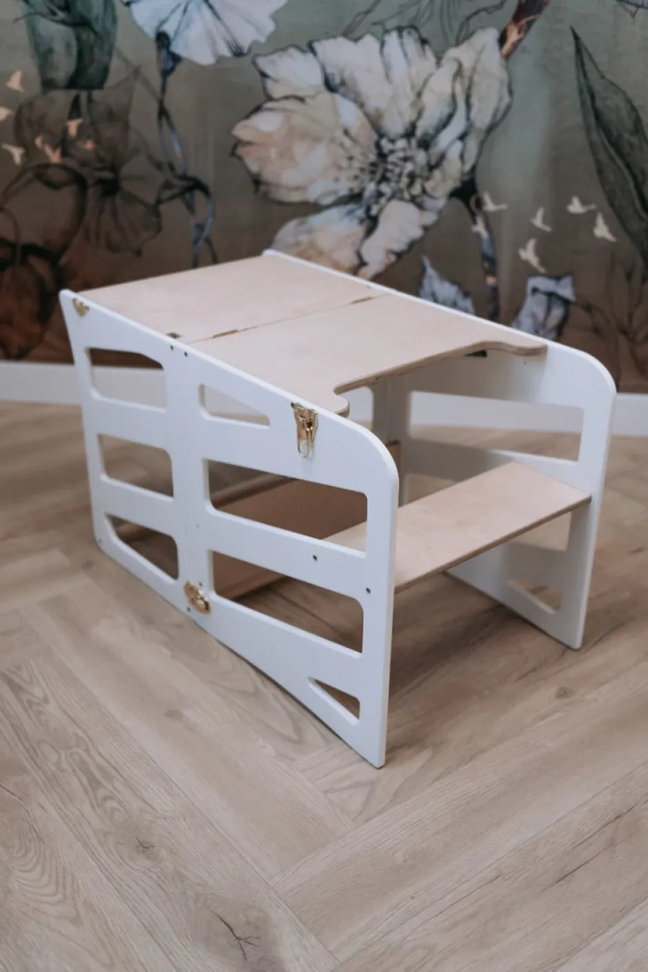 Poespas Houten Speelgoed | Educatief Speelgoed^Modulair kidsmeubel | Keukenkruk | Bureau | Glijbaan