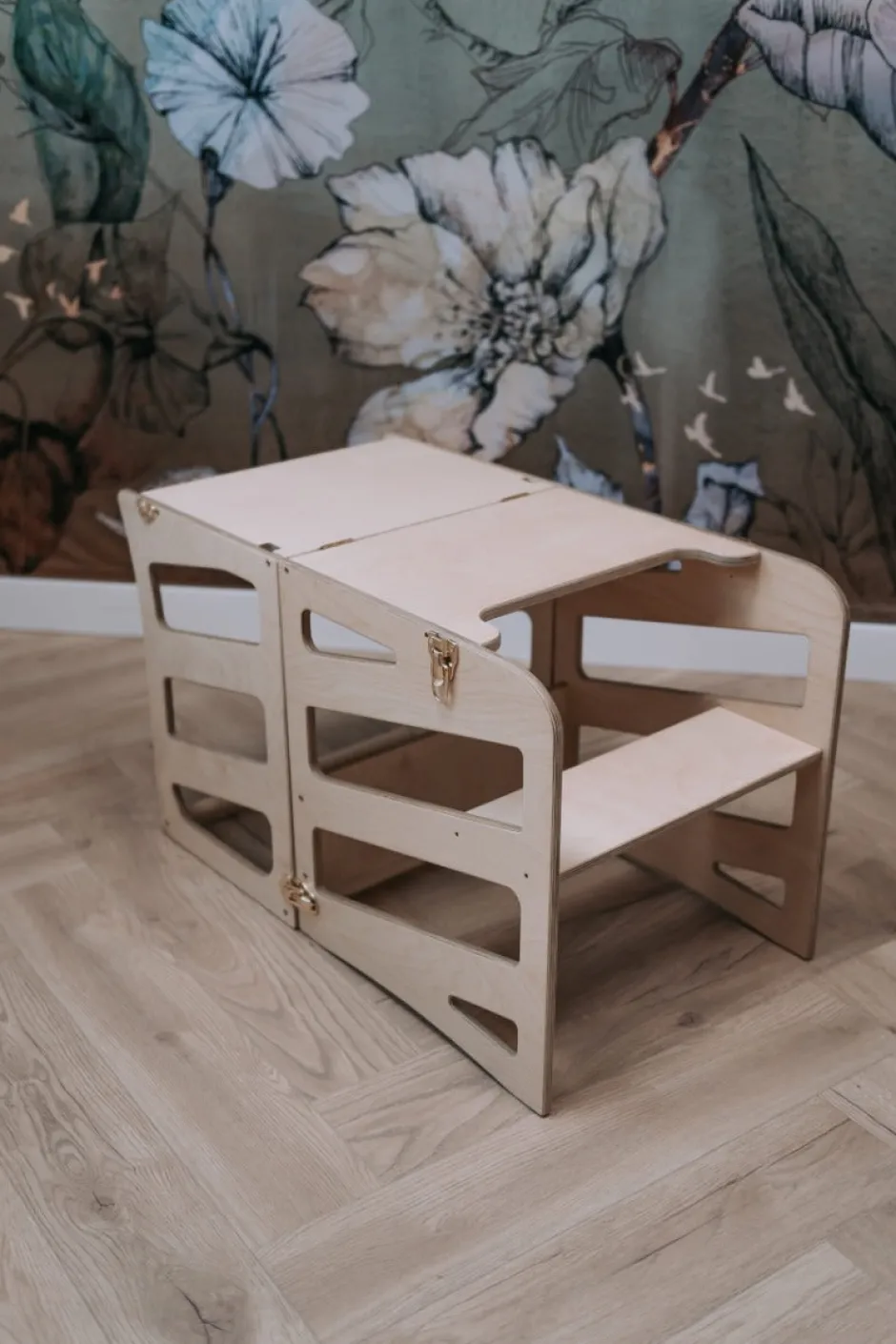 Poespas Houten Speelgoed | Educatief Speelgoed^Modulair kidsmeubel | Keukenkruk | Bureau | Glijbaan