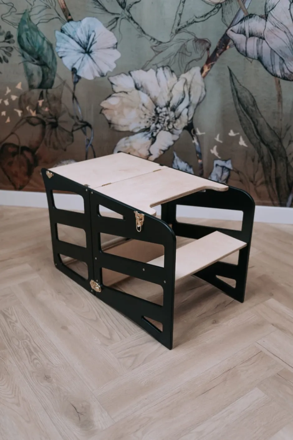 Poespas Houten Speelgoed | Educatief Speelgoed^Modulair kidsmeubel | Keukenkruk | Bureau | Glijbaan