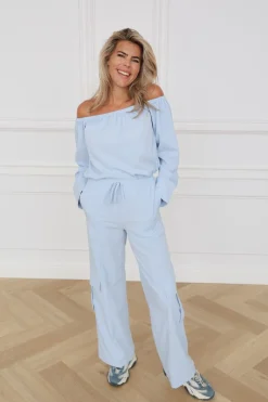 DAMES Refined Department Co-ords | Blouses^Off-shoulder blouse Montana | Light blue |