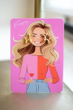 DAMES Studio Poespas Sieraden | Snøpskes^Oorbellen snoepdog | Goud |