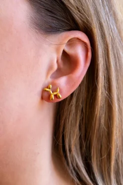 DAMES Studio Poespas Sieraden | Snøpskes^Oorbellen snoepdog | Goud |