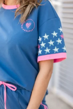 DAMES Studio Poespas Co-ords | Snøpskes^Oversized T-shirt Urban Stars | Multicolor |