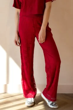 DAMES Refined Department Co-ords | Broeken^Pants Nova | Bordeaux |