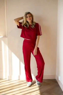 DAMES Refined Department Co-ords | Broeken^Pants Nova | Bordeaux |