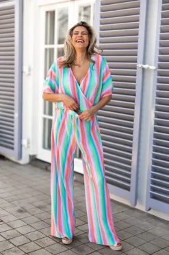 DAMES Studio Poespas Co-ords | Broeken^Pants Plissé | Rainbow cake |