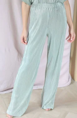 DAMES Studio Poespas Co-ords | Broeken^Pants Plissé | Sparkling mojito |
