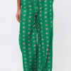 DAMES Ydence Co-ords | Broeken^Pants Veerle | Green print |