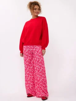 DAMES Ydence Co-ords | Broeken^Pants Veerle | Pink flower |