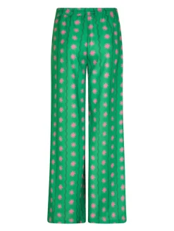 DAMES Ydence Co-ords | Broeken^Pants Veerle extra lang | Green print |