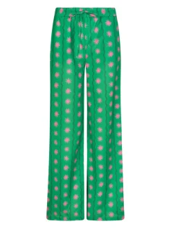 DAMES Ydence Co-ords | Broeken^Pants Veerle extra lang | Green print |