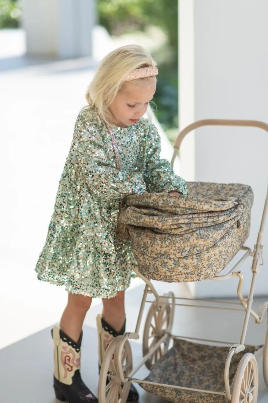 Konges Slojd Poppen & Accessoires^Poppenwagen | Orangerie beige | 3+ jaar |