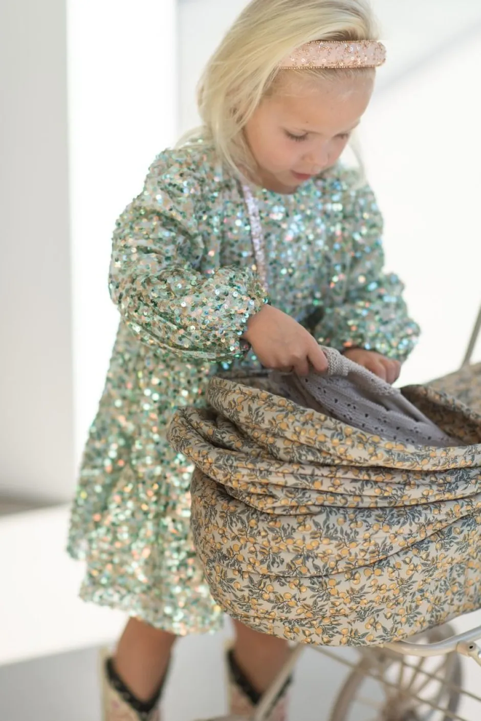 Konges Slojd Poppen & Accessoires^Poppenwagen | Orangerie beige | 3+ jaar |