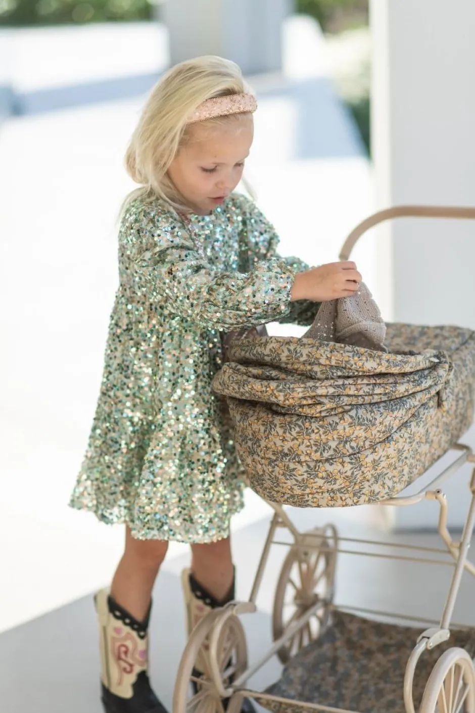 Konges Slojd Poppen & Accessoires^Poppenwagen | Orangerie beige | 3+ jaar |