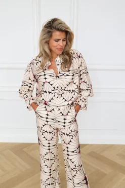 DAMES Refined Department Co-ords | Broeken^Printed pants Novel | Flower |
