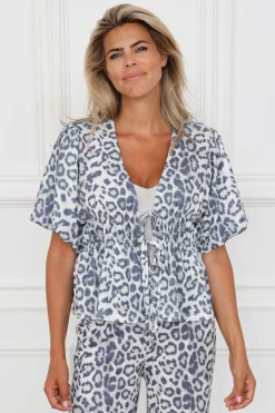 DAMES Refined Department Co-ords | Blouses^Puffed shoulder blouse Poppy | Leopard |