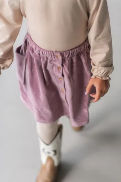 DAMES Navy Natural Rokken | Rokken^Rok Vieve | Mauve velvet |