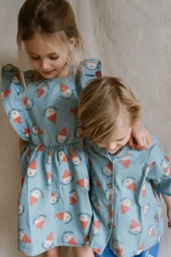 DAMES Bobo Choses Jurken & Salopettes | Jurken^Ruffle dress Morning egg all over |