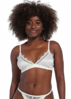 DAMES MAGIC Bodyfashion Lingerie^Satin lace bralette | Ivory |