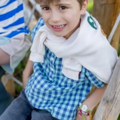 Wander u0026 Wonder Shirts^Shirt Henley | Sky check | Wander & Wonder