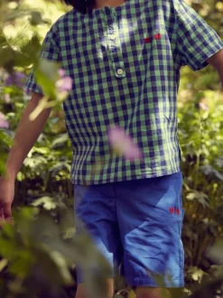 Wander u0026 Wonder Shirts^Shirt Henley | Sky check | Wander & Wonder