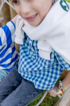 Wander u0026 Wonder Shirts^Shirt Henley | Sky check | Wander & Wonder