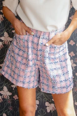 DAMES Studio Amaya x Poespas Co-ords | Shorts^Short Legally Blonde | Pink sparkling check |