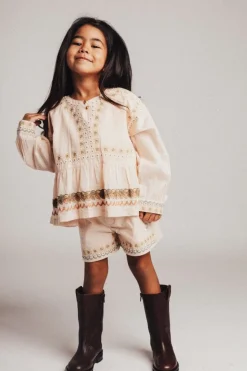 DAMES Baje Studio Co-ords | Co-ords^Short Ovaia embroidery | Rose salmon |