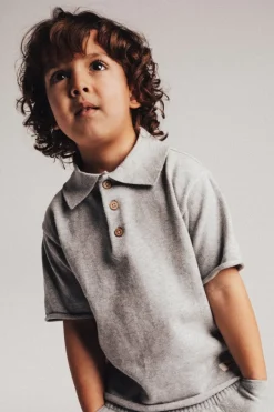 Baje Studio Shirts^Shortsleeve knit top Estoi | Blue steel |