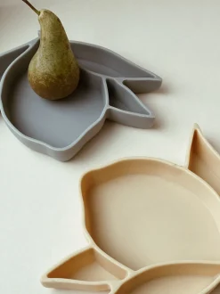 Konges Slojd Kinderservies^Silicone bordje lemon | Whale |