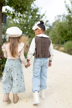 Poespas Truien & Vesten | Truien & Vesten^Slipover Knit | Chocolate | En Fant