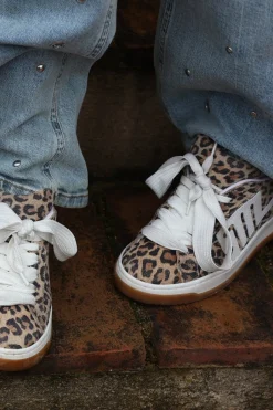 DAMES Poespas Sneakers^Sneaker Alysha | White/leopard suede | Steve Madden