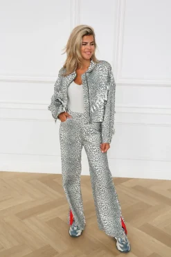 DAMES Refined Department Co-ords | Broeken^Straight leopard jeans Harvey | Leopard |