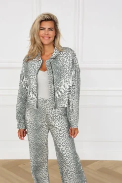 DAMES Refined Department Co-ords | Broeken^Straight leopard jeans Harvey | Leopard |