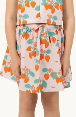 DAMES Tinycottons Co-ords | Co-ords^Strawberries skirt | Pastel pink |