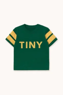 Tinycottons Shirts | Shirts^Stripes logo tee | Dark emerald |