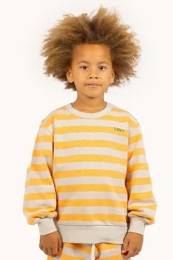 DAMES Tinycottons Co-ords | Co-ords^Stripes sweatshirt | Orange/dark vanilla |